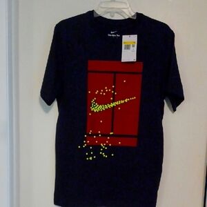 NWT Nike Black Tee with Red and Yellow Graphic. Men's Size Small